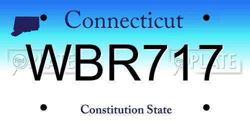 WBR717 Connecticut License Plate