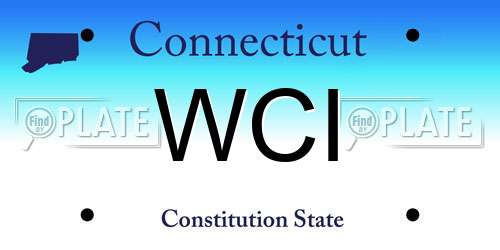 WCI Connecticut License Plate