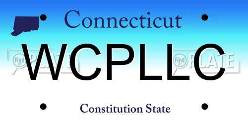 WCPLLC Connecticut License Plate