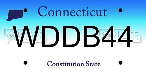 WDDB44 Connecticut License Plate