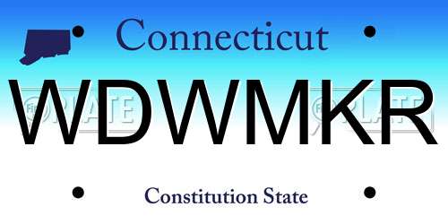 WDWMKR Connecticut License Plate
