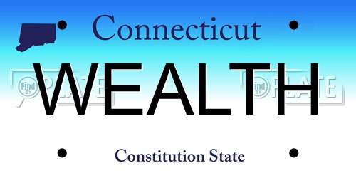 WEALTH Connecticut License Plate