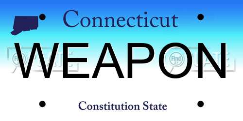 WEAPON Connecticut License Plate