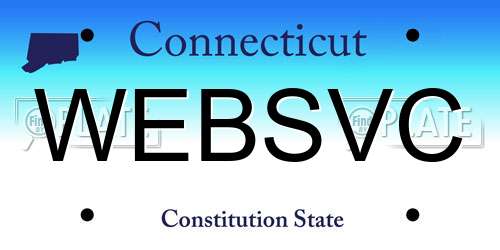 WEBSVC Connecticut License Plate