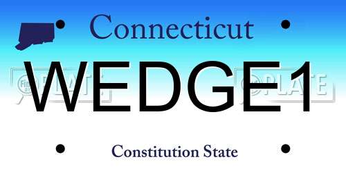 WEDGE1 Connecticut License Plate