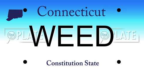WEED Connecticut License Plate