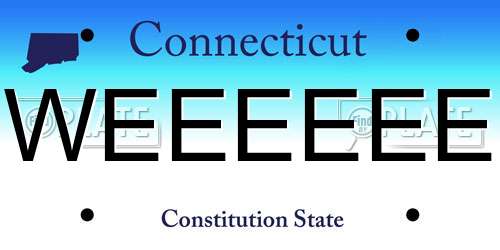 WEEEEEE Connecticut License Plate