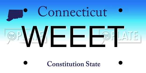 WEEET Connecticut License Plate