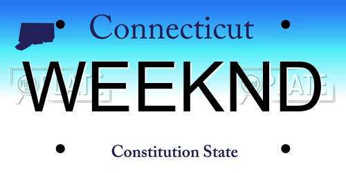 WEEKND Connecticut License Plate