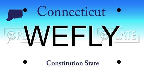 WEFLY Connecticut License Plate