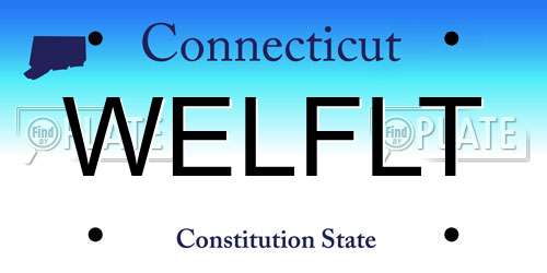 WELFLT Connecticut License Plate