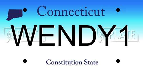 WENDY1 Connecticut License Plate