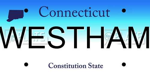 WESTHAM Connecticut License Plate