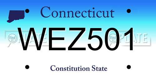 WEZ501 Connecticut License Plate