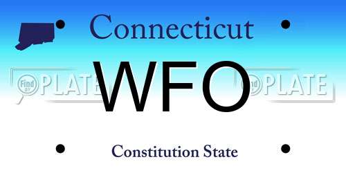 WFO Connecticut License Plate