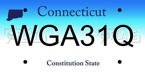 WGA31Q Connecticut License Plate