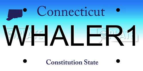WHALER1 Connecticut License Plate