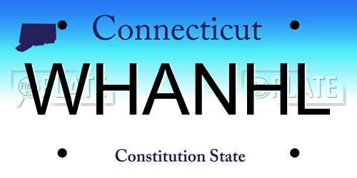 WHANHL Connecticut License Plate