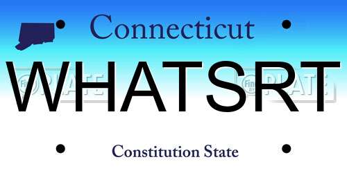 WHATSRT Connecticut License Plate