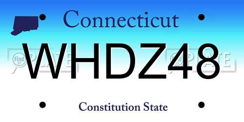 WHDZ48 Connecticut License Plate