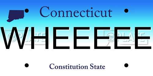 WHEEEEE Connecticut License Plate