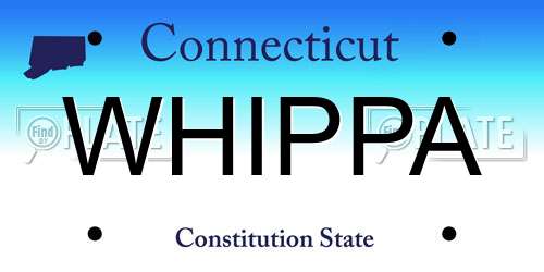 WHIPPA Connecticut License Plate