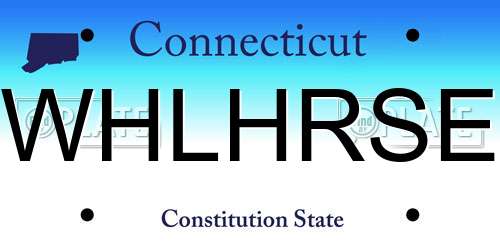 WHLHRSE Connecticut License Plate
