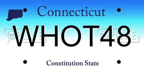 WHOT48 Connecticut License Plate