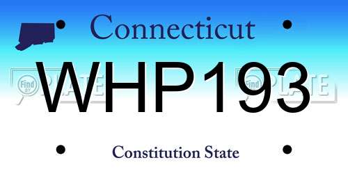 WHP193 Connecticut License Plate