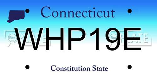 WHP19E Connecticut License Plate