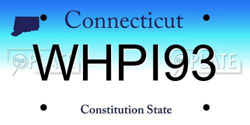 WHPI93 Connecticut License Plate