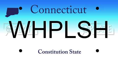 WHPLSH Connecticut License Plate
