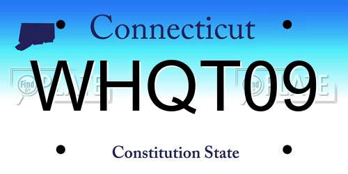 WHQT09 Connecticut License Plate