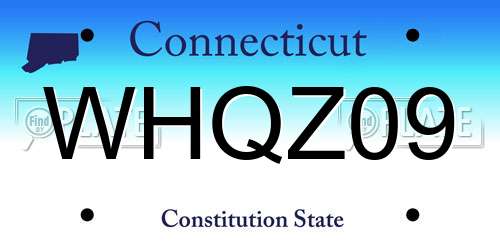 WHQZ09 Connecticut License Plate