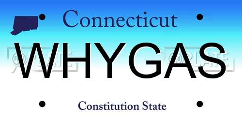 WHYGAS Connecticut License Plate