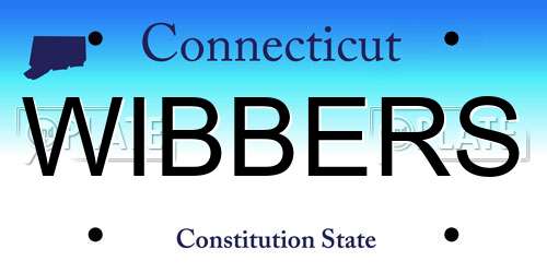 WIBBERS Connecticut License Plate