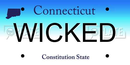 WICKED Connecticut License Plate