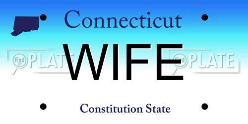 WIFE Connecticut License Plate
