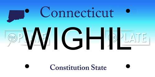 WIGHIL Connecticut License Plate