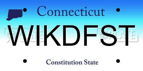 WIKDFST Connecticut License Plate