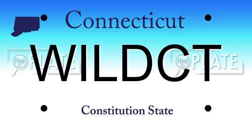 WILDCT Connecticut License Plate