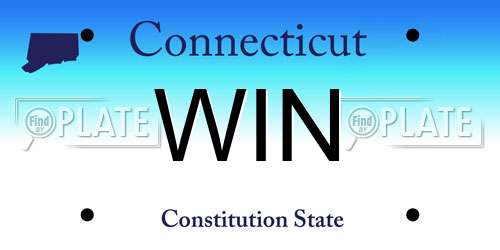 WIN Connecticut License Plate