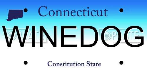 WINEDOG Connecticut License Plate