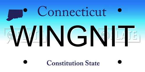 WINGNIT Connecticut License Plate