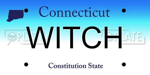 WITCH Connecticut License Plate