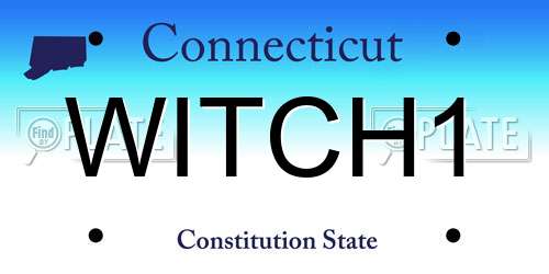 WITCH1 Connecticut License Plate