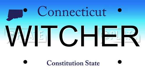 WITCHER Connecticut License Plate