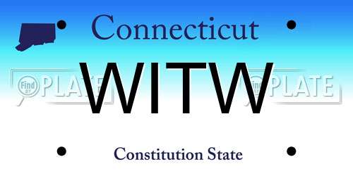 WITW Connecticut License Plate