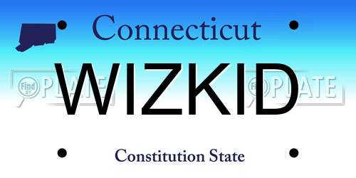 WIZKID Connecticut License Plate