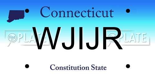 WJIJR Connecticut License Plate